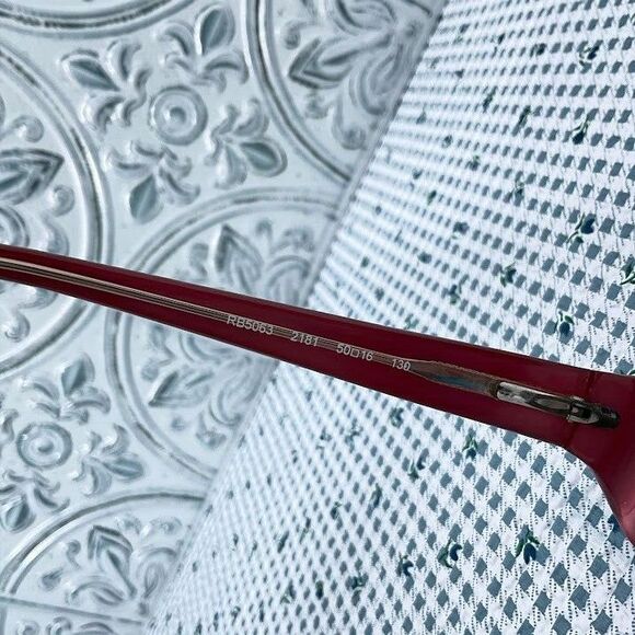 Ray-Ban Eyeglasses Frames RB5063 2181 Black Red FRAMES ONLY 50-16-130 Casual - Picture 4 of 6